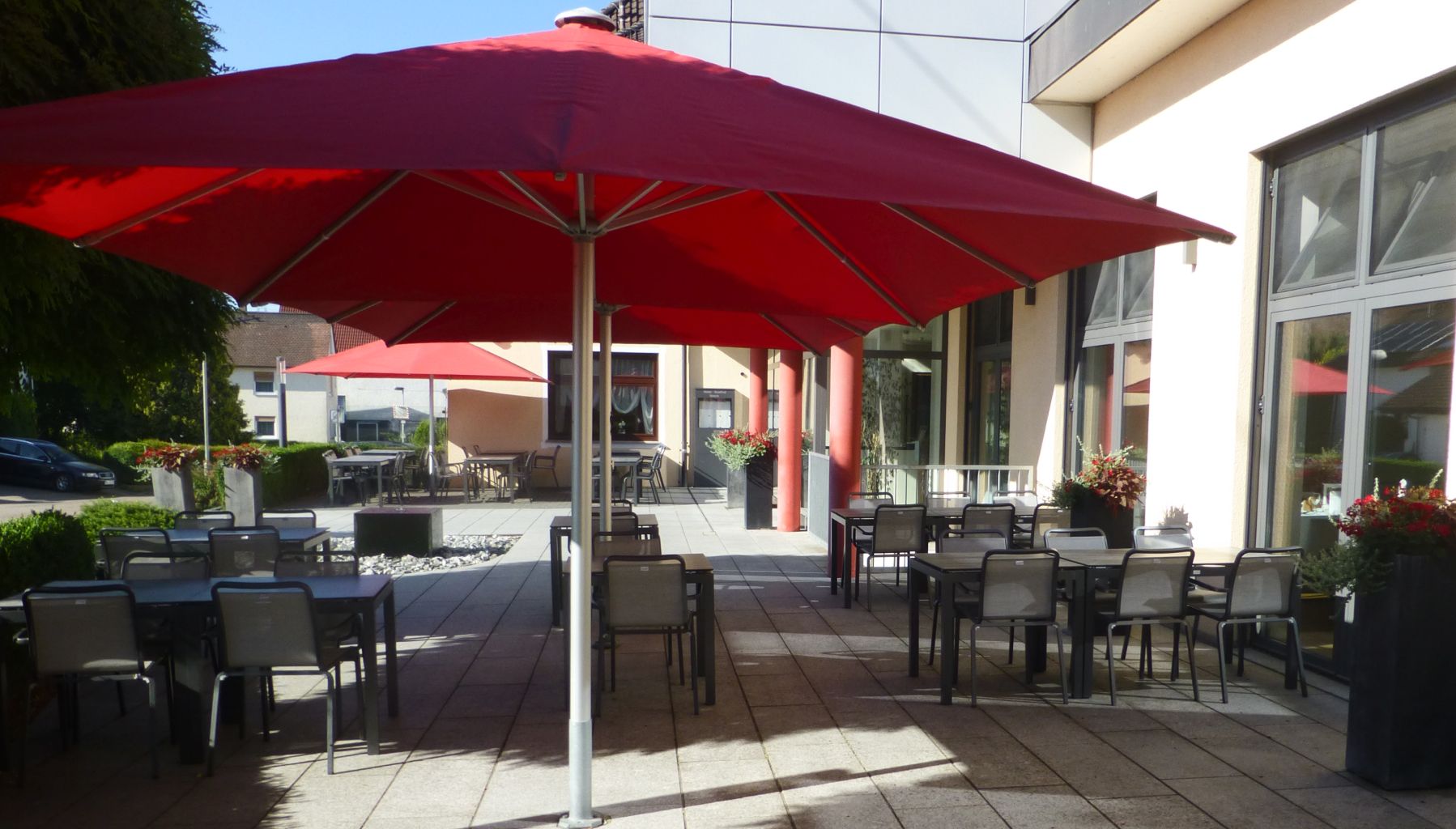 Outdoor terrace of our restaurant